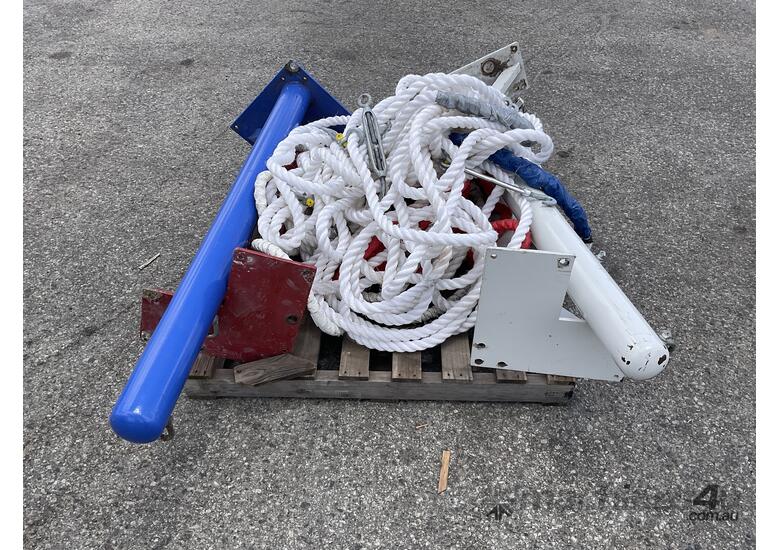 Pallet of Rope, Corner Poles and Ring Rope