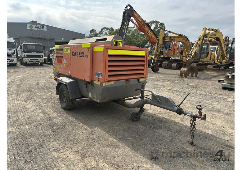 2008 Atlas Copco XAS 375 DD6 Generator Single Axle Trailer (Ex Coates Hire)