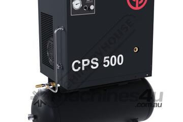 Rotary Screw Air Compressor CPS 500 VS 200 USA Designed & Manufactured in Italy 5.5HP, 4kW, 10 Bar,