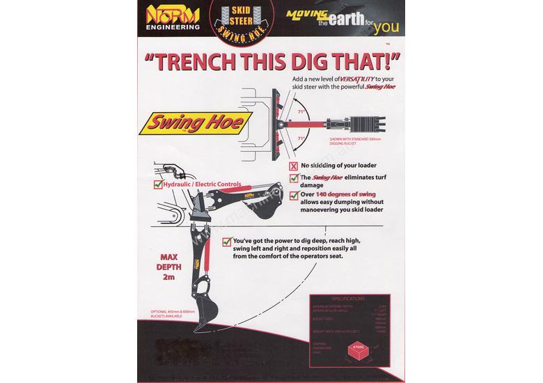 caption Slewing Mini Backhoe