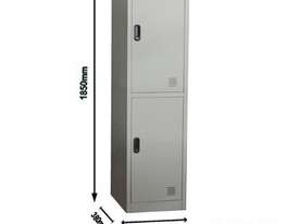 Two Bank Metal Steel Storage Locker - picture0' - Click to enlarge