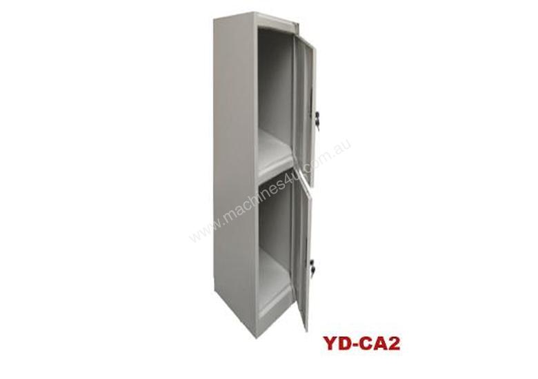 caption Two Bank Metal Steel Storage Locker