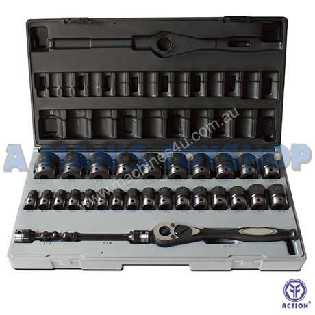 caption SOCKET SET 1/2DR METRIC STD & DEEP 29 PC