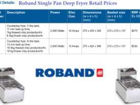 Roband - F15 - Single Pan Fryers / 5 Liter Capacity F15 - picture2' - Click to enlarge