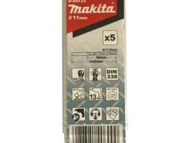 Drill Bits 11.0mm  HSS Makita Tools Jobber Pack of 5 - picture0' - Click to enlarge