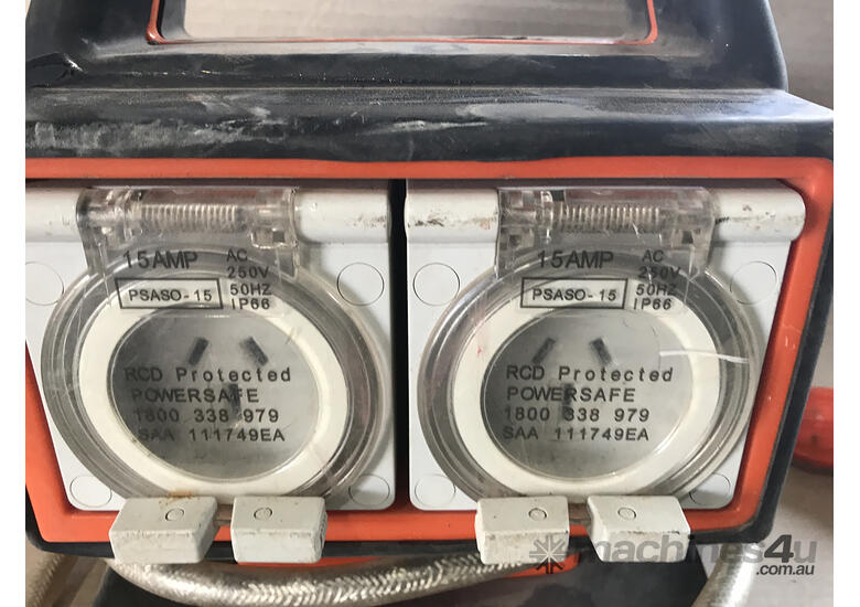 Used Powersafe Powersafe Portable Power Board 15 Amp 240 Volt x 4 Outlets RCD PSASO15