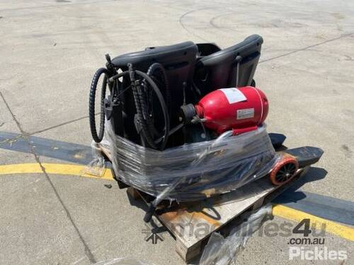 Industrial Sundries, Group Lot Including Forklift Tynes, Forklift Seats, Item Is In A Used Condition