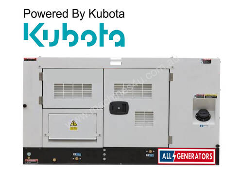 22 KVA Kubota Powered Single Phase Diesel Generator