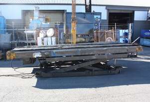 Powered Chain mesh 2x 5m x 0.75m belt Conveyor adjustable height & angle 3 phase