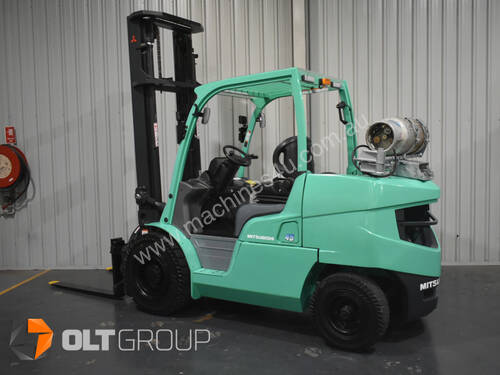 Mitsubishi 4.5 Tonne Forklift with Rotator Attachment LPG EFI Engine 2014 Current Model 