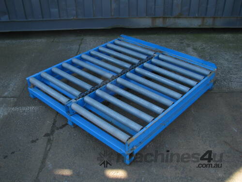 Square 2 Row Roller Conveyor - 1.2 x 1.2m 