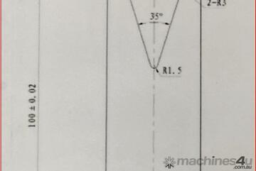 24MM V / 35 DEG T - TYPE BOTTOM PRESS BRAKE TOOL | 60MM BASE