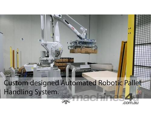 caption Industrial Robotic Palletising System