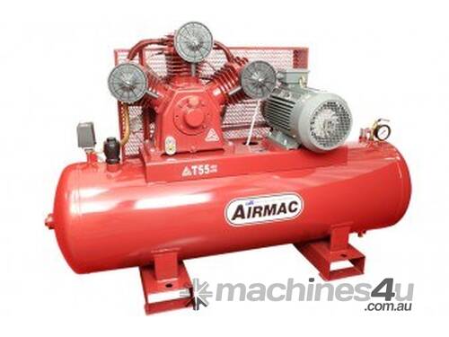 caption Airmac T55 415V 10 HP Air Compressor | Consistent Performance