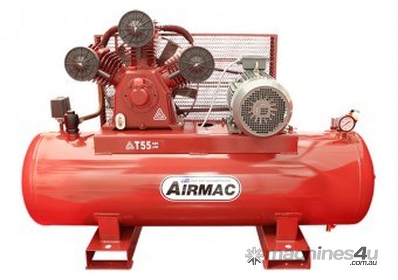 caption Airmac T55 415V 10 HP Air Compressor | Consistent Performance