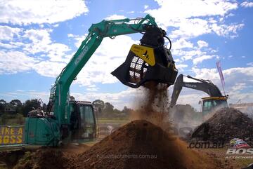 Boss Rotating Screening Bucket Suitable for 8T+ Excavators/Loaders - Solid & Durable!
