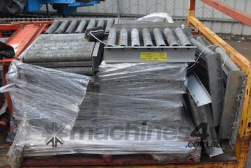 530mm long sections Galvanized roller conveyor assembly frame 7x 50mm diameter x 380mm long rollers