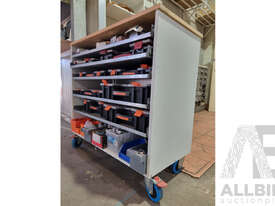 Storage Trolley Containing a Quantity of Fasteners and Fixings - picture0' - Click to enlarge