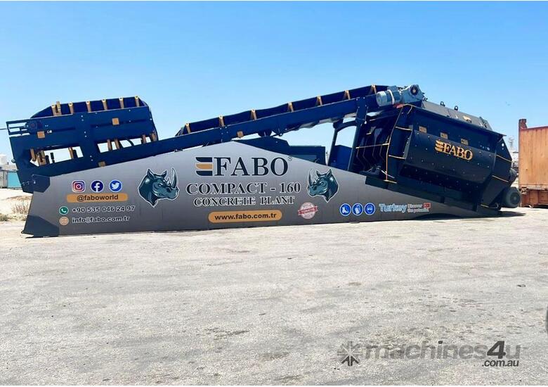 caption COMPACT-160 CONCRETE PLANT | CONVEYOR TYPE | Ready in Stock