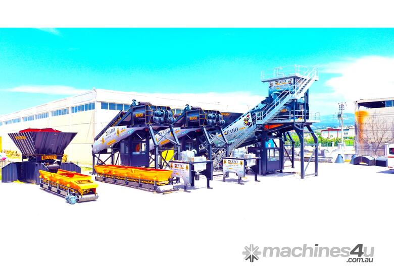 caption COMPACT-160 CONCRETE PLANT | CONVEYOR TYPE | Ready in Stock