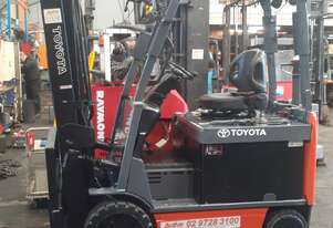 ACTIVE FORKLIFTS - 2016 TOYOTA 2.5 TON ELECTRIC FORKLIFT FOR SALE- 7.06M LIFT 48V GOOD BATTERY SOLID