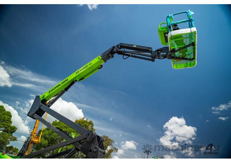 caption ZOOMLION 46FT Lithium Battery Articulating Boom Lift with AC Motor