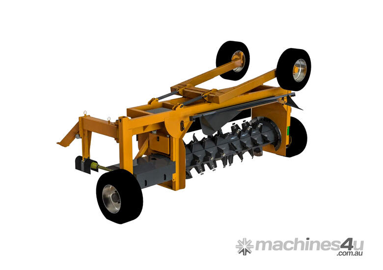 caption MECBIO - MENART SP-40 Tow-Behind Windrow Turner