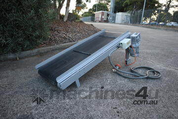 Motorised Incline Belt Conveyor - 1.24m Long