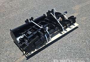 Unused 2024 Captok Selection of Mini Excavator Attachments, QTY (8of) , Rake, Ripper, Auger,12inch A