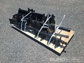 Unused Captok Selection of Mini Excavator Attachments, QTY (7 of) , Rake, Ripper, Auger, 12inch Auge - picture0' - Click to enlarge