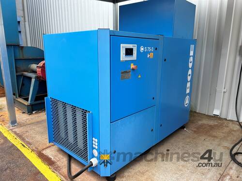caption BOGE S75-3 Screw Compressor (55kW) And Dryer DT140