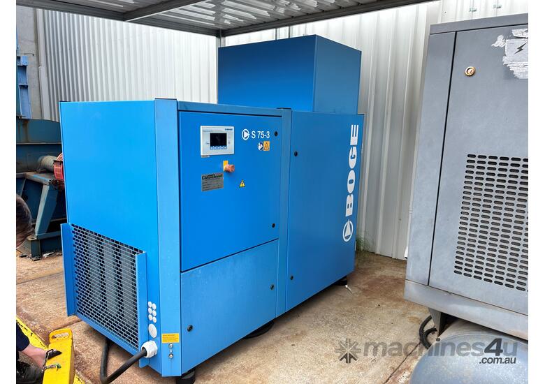 caption BOGE S75-3 Screw Compressor (55kW) And Dryer DT140
