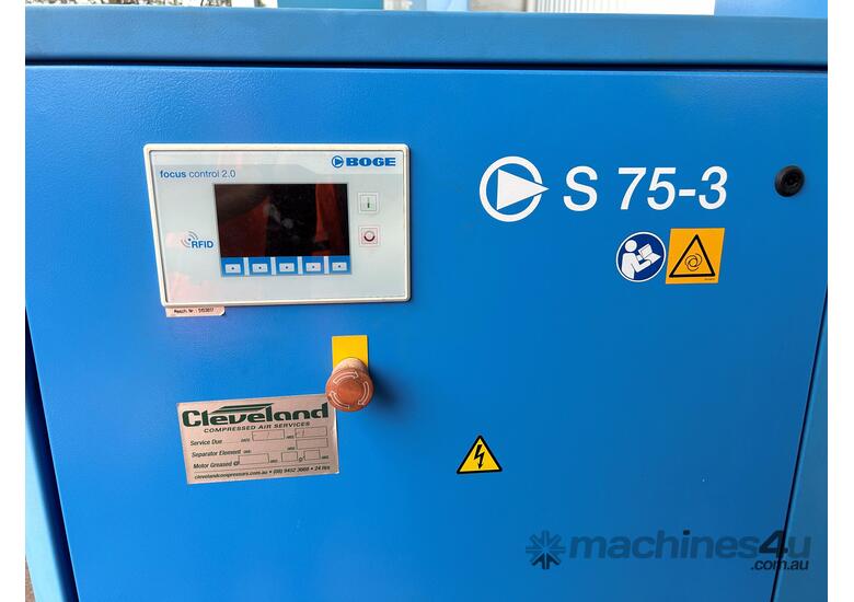 caption BOGE S75-3 Screw Compressor (55kW) And Dryer DT140
