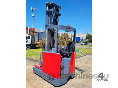 caption Nichiyu FBRF14-70B-750MSF Moving Mast Forklift | 1.4 Tonne | 7.5m Lift | New Battery - Hire
