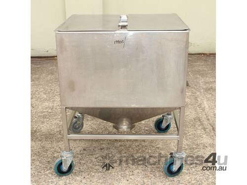 Stainless Steel Mobile Hopper Bin