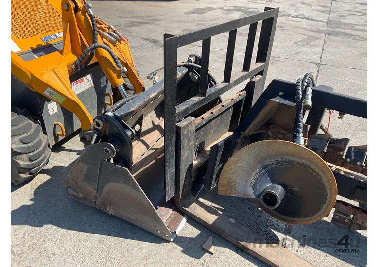 caption Hysoon HY380 Stand Behind Mini Loader