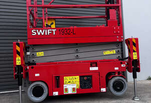 Swift 1932-L 19ft Electric Scissor Lift with Outriggers