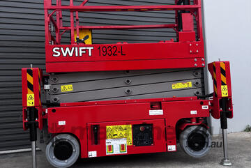 Swift 1932-L 19ft Electric Scissor Lift with Outriggers