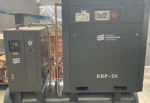 Screw Compressor Package 15kW (20HP) with tank and dryer (82 cfm)