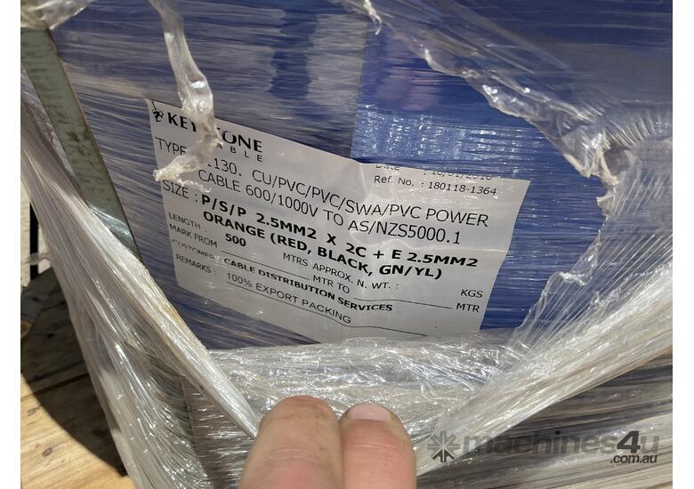 *UNRESERVED* 1 x Pallet Containing 3 x Full Spools of Power Cable, Full Technical Specifications of 