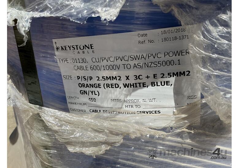 *UNRESERVED* 1 x Pallet Containing 3 x Full Spools of Power Cable, Full Technical Specifications of 