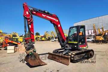 2023 YANMAR SV100 10T EXCAVATOR (E425) WITH TILT HITCH, BUCKETS, CIVIL SPEC AND 1850 HOURS