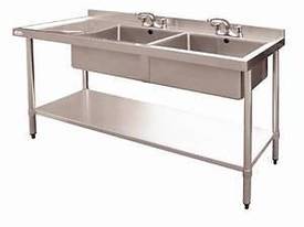 Stainless Steel Double Bowl Sink LH Drainer  DN758 - picture0' - Click to enlarge