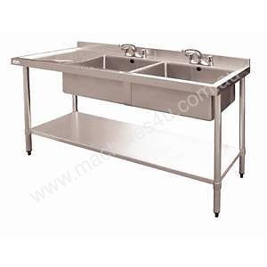 Stainless Steel Double Bowl Sink LH Drainer  DN758
