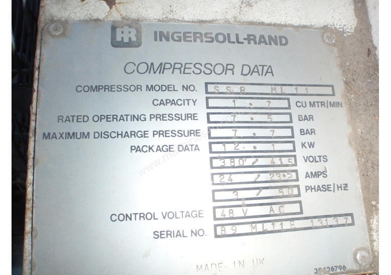 caption screw compressor 1.7 cu MTR/min -60 cfm