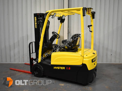 Hyster 3 Wheel Battery Electric Forklift 1.8 Tonne 4 Functions 2013 Model Container Mast 4.6m Lift