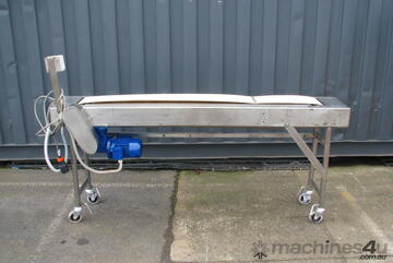 STAINLESS STEEL Motorised Belt Conveyor - 1.7m long