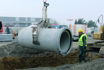 Probst Mechanical Pipe Grab for Laying Large Pipes 4000kg