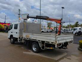 2010 MITSUBISHI FUSO CANTER 7/800 - Dual Cab - Tray Top Drop Sides - Truck Mounted Crane - picture1' - Click to enlarge
