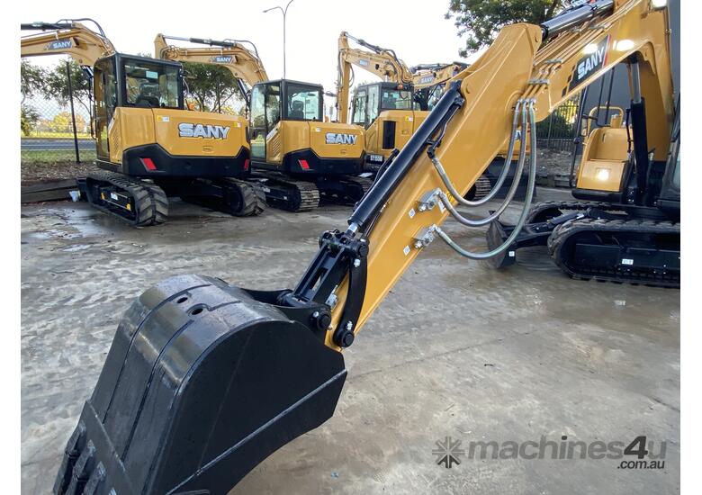caption SY75C 7.28T Excavator | 5 YEAR/5000 HR WARRANTY